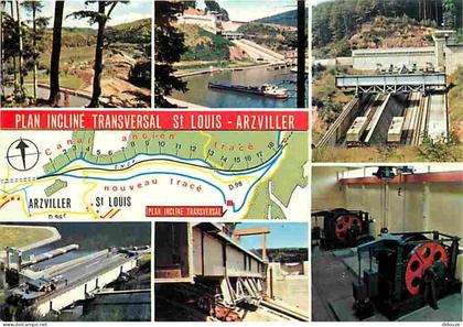Carte Postale - 57 - Saint Louis - Arzviller - Le plan incliné transversal - Ascenseur à Bateaux - Multivues - CPM - Voi