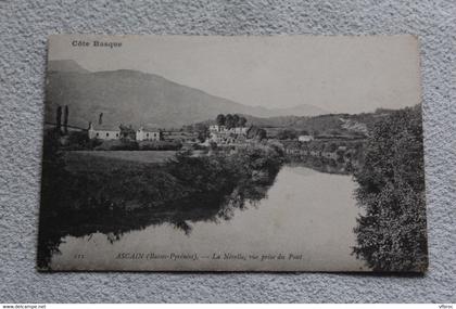 Ascain, la Nivelle, vue prise du pont, Pyrénées atlantiques 64