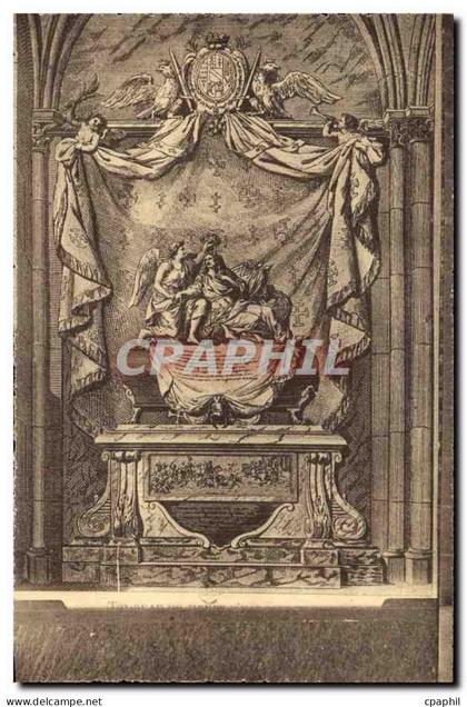CPA Abbaye de Royaumont Asnieres sur Oise Tombeau du marechal d Harcourt Lorraine par Coysevox