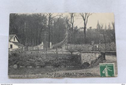 Cpa 1908, Athis Mons, l'Orge et la montagne d'Athis, Essonne 91