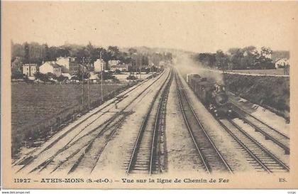 CPA Athis-Mons Vue sur la Ligne de Chemin de fer