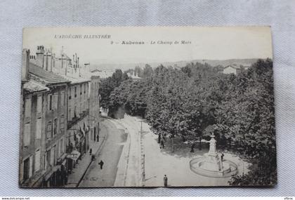 Cpa 1924, Aubenas, le champ de mars, Ardèche 07
