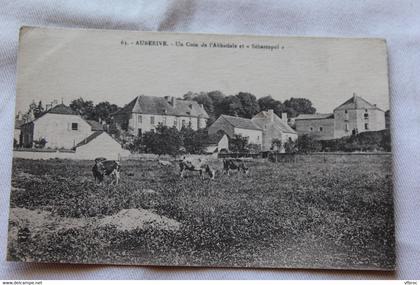 Cpa 1917, Auberive, un coin de l'abbatiale et "Sébastopol", Haute Marne 52