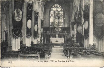 CPA Aubervilliers Interieur De I'Eglise