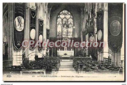 CPA Aubervilliers Interieur De I'Eglise