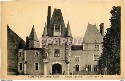 CPA Aubigny sur Nere Cher ancien château l'hotel de ville