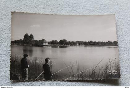 Cpsm 1967 Aubigny sur Nère, le grand étang de pêche, Cher 18