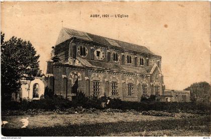 CPA AUBY 1921 - L'Église (512468)