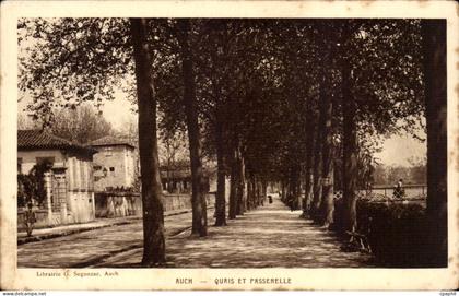 Auch - Quais et Passerelle - CPA