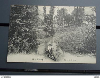 Cpa Auffay Rives de la Scie. Timbre taxe 1906