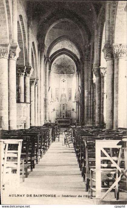 CPA Aulnay De Saintonge Interieur de L'Eglise