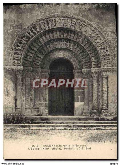 CPA Aulnay L'Eglise Le portail Cote Sud