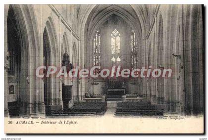CPA Aumale interieur de l'eglise