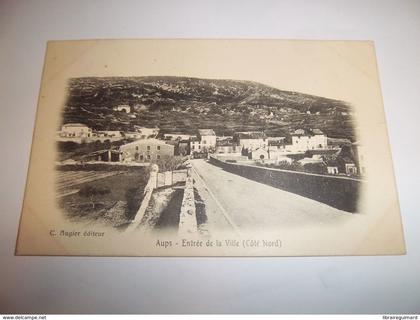 6cwu - CPA -  AUPS - entrée de la ville (côté nord) - [83] Var  -