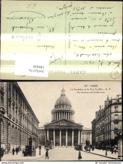 149459,Paris Le Pantheon et la Rue Soufflot The Pantheon and Soufflot street