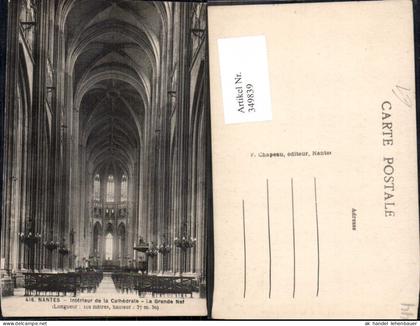 349839,Pays de la Loire Loire-Atlantique Nantes Interieur de la Cathedrale La Grande Nef