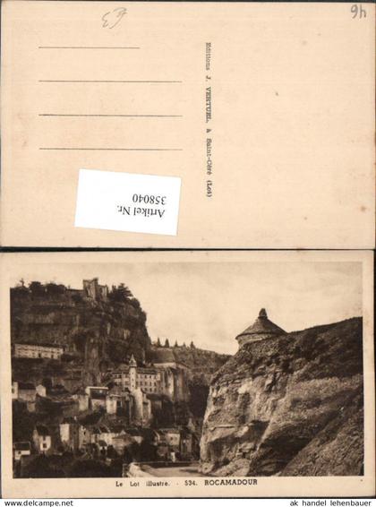 358040,Midi-Pyrenees Lot Rocamadour Teilansicht