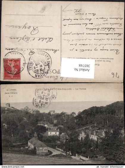 385748,Haute-Normandie Seine-Maritime Les Petites-Dalles Le Vallon Teilansicht