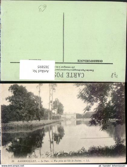 385895,Ile-de-France Yvelines Rambouillet Le Parc Vue prise de l'Ile de Festins Schloss