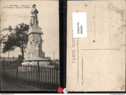 406960,Poitou-Charentes Vienne Poitiers Monument des Coloniaux Statue