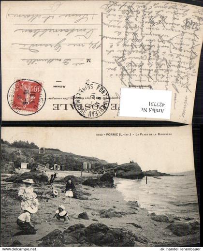 427731,Pays de la Loire Loire-Atlantique Pornic La Plage de la Birochere Strand Küste