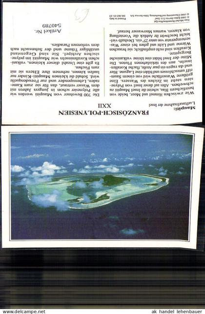 540789 France Maupiti Luftaufnahme Insel Französisch-Polynesien
