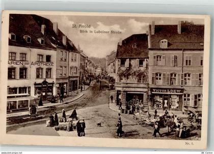 57500 Saint-Avold 1917 Foto AK Lublener Straße Apotheke Geschäft Marktsz... - 10729963