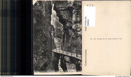 594020,Les Gorges du Fier Interieur des Gorges Brücke Schlucht France