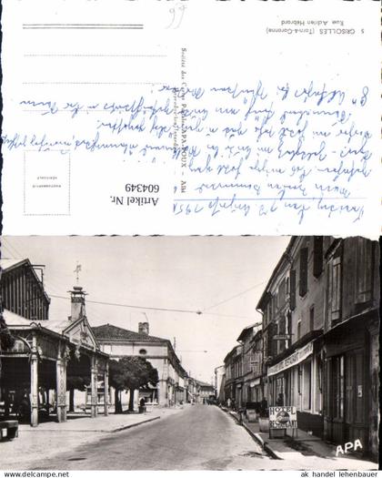 604349,Foto Ak Grisolles Tarn Garonne Rue Adrien Hebrard France