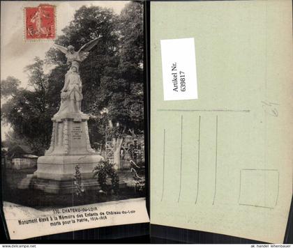 639817,Chateau-du-Loir Monument eleve a la Memoire des Enfants de Chateau du-Loir France
