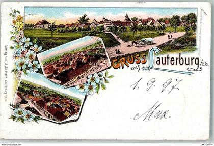 67630 Lauterbourg Lauterburg 1897 Lithographie Gruss aus - 13428802