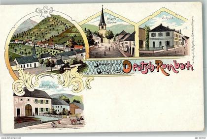 68150 Ribeauville Rappoltsweiler Lithographie Deutsch-Rombach Dorfstraße... - 13660601