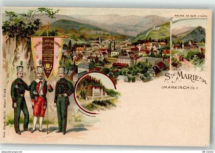 68160 Sainte-Marie-aux-Mines Markirch Lithographie Eglise de sur l`Hate ... - 13456982