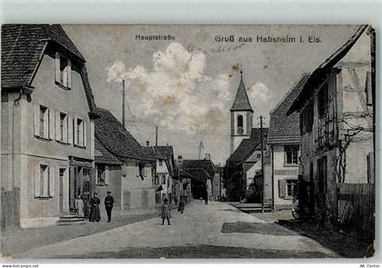 68440 Habsheim 1917 - Hauptstraße AK - 13428784