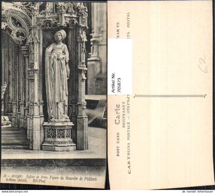 705873 France Bourg Eglise de Brou Figure du Mausolee de Philibert-le-Beau Kirche Detail