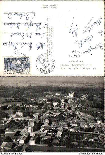 710296 Fliegeraufnahme Maillezais Vendee Vue generale France