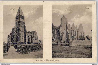 80700 Beuvraignes - Kirche vor und nach der Zerstörung - 51598885