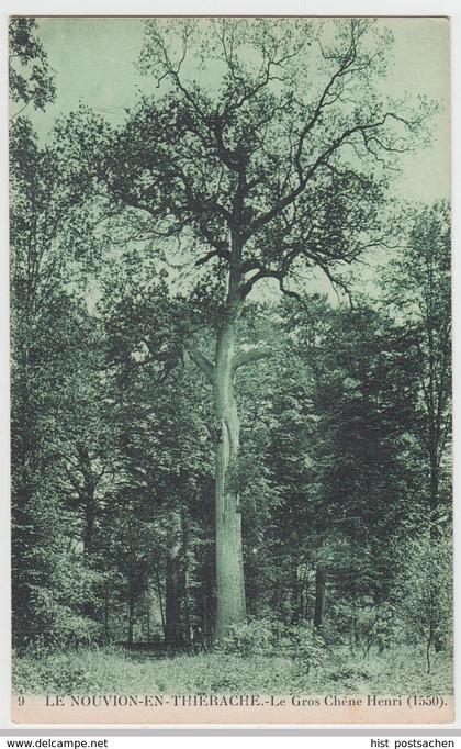 (98784) AK Le Nouvion en Thiérache, le Gros Chêne Henri, Eiche, vor 1945