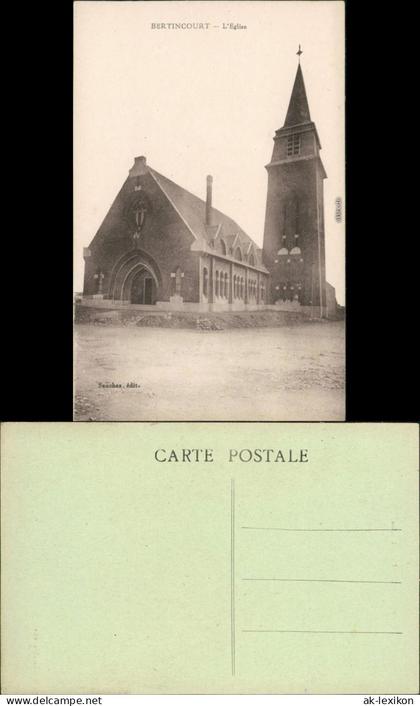 CPA Bertincourt Eglise/Partie an der Kirche 1913