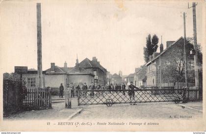 France Beuvry Route Nationale Passage a niveau Railway Pass postcard B754