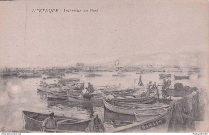 L'Estaque Port Interior Boats Ship French Old Postcard