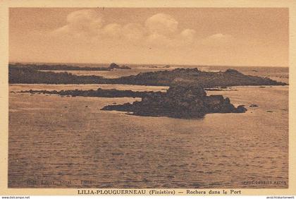 Lilia-Plouguerneau (Finistère) Rochers dans le Port ngl #E0118