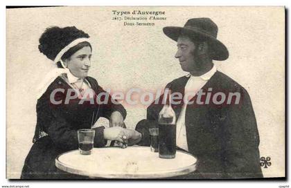 CPA Types d'Auvergne Declaration d'Amour Doux Serments