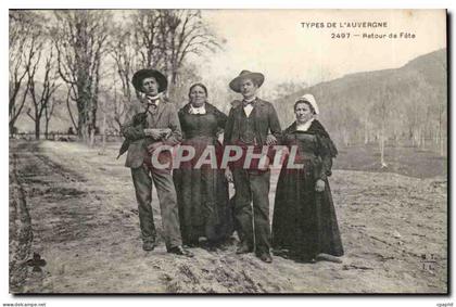 Puy de Dome- Types de L'Auvergne -Retour de Fete--CPA