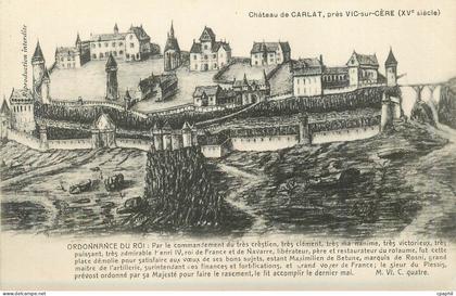 CPA Chateau de carlat pres vic sur cere(xv siecle)