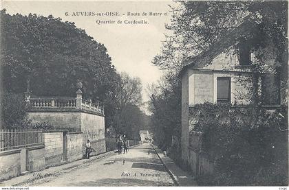 CPA Auvers-sur-Oise Route de Butry et Quartier de Cordeville