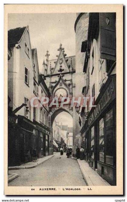 Auxerre CPA L'horloge