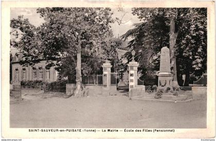 CPA  Carte Postale  France  Saint-Sauveur-en-Puisaye  La Mairie et école des filles   VM104919