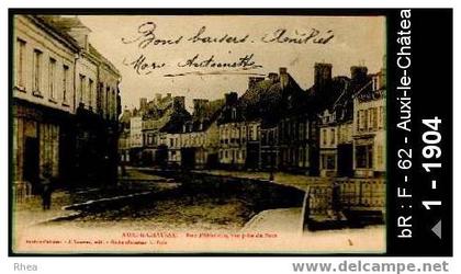 62 Auxi-le-Château - AUXI-le-CHATEAU - Rue d'Abbeville, vue prise du Pont - imprimerie devant /  D62D  K62060K  C62060C