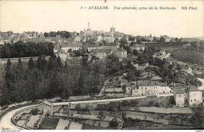Avallon CPA Vue generale prise de la Morlande